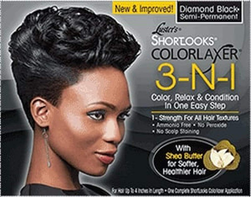 Luster's Short Looks Colorlaxer 3-in-1 Colour Softening and Nourishing Kit - Semi-Permanent Black - Image 1